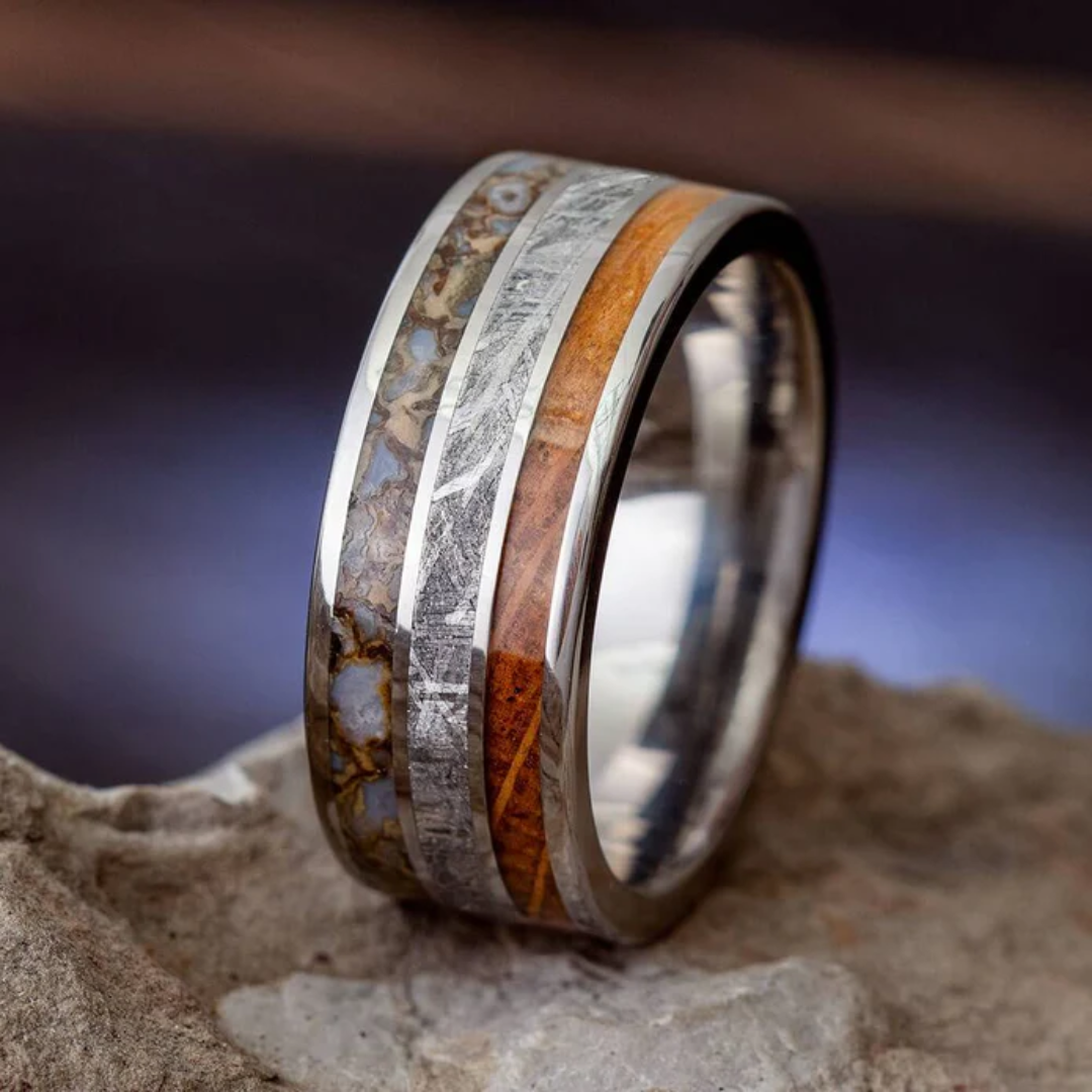 Heritage Band with Vintage Timber Inlay