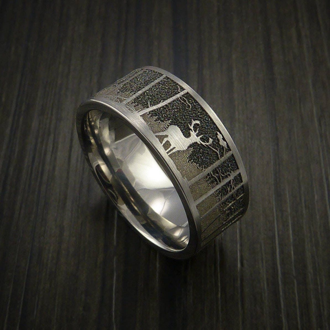 Ancient Map Engraved Heritage Ring