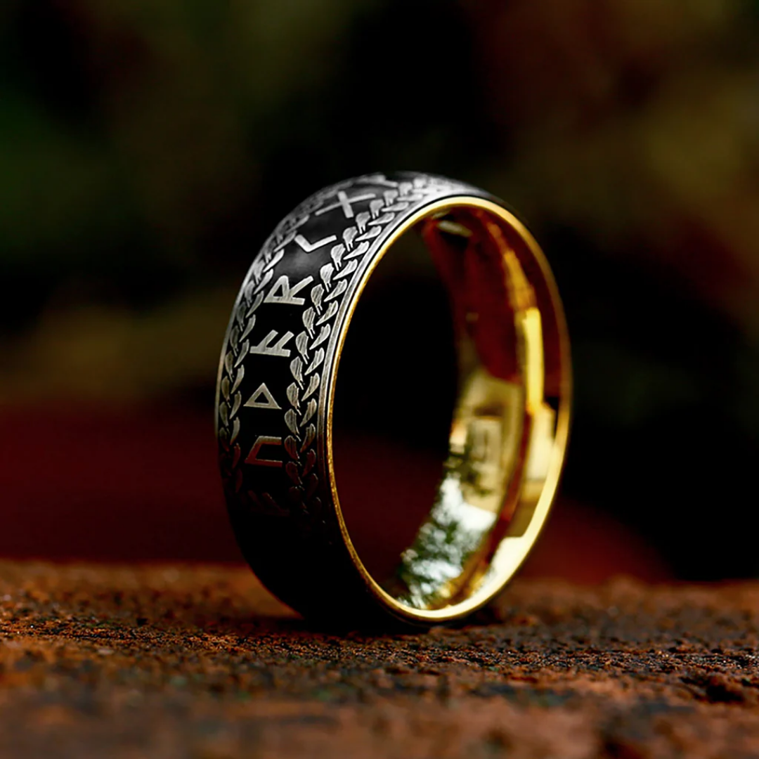 Golden Ember Rune Band