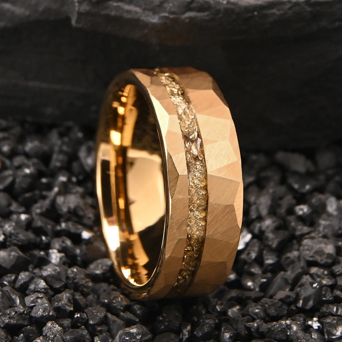 Golden Facet Ridge Ring
