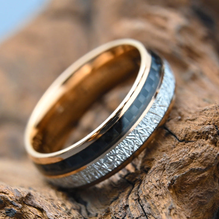 Titanium Carbon Frost Ring