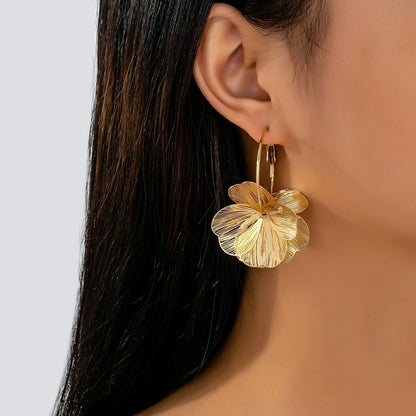 Oversized Gold Hollow Earrings
