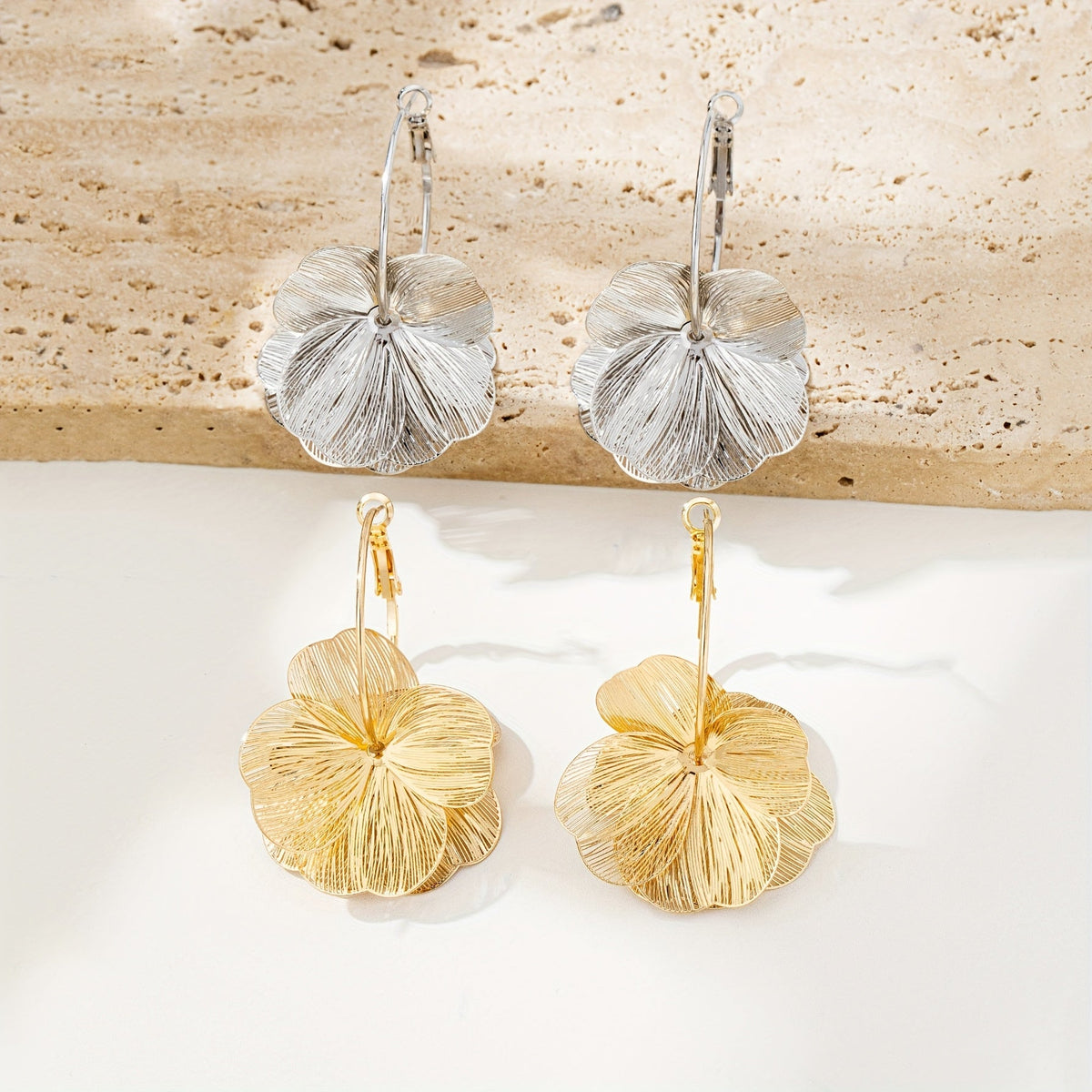 Oversized Gold Hollow Earrings