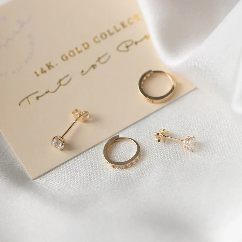 Brianne Gold Earrings with Stones