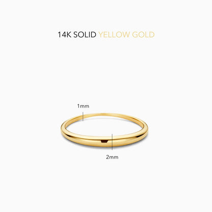 Slim Dome Ring - Gold