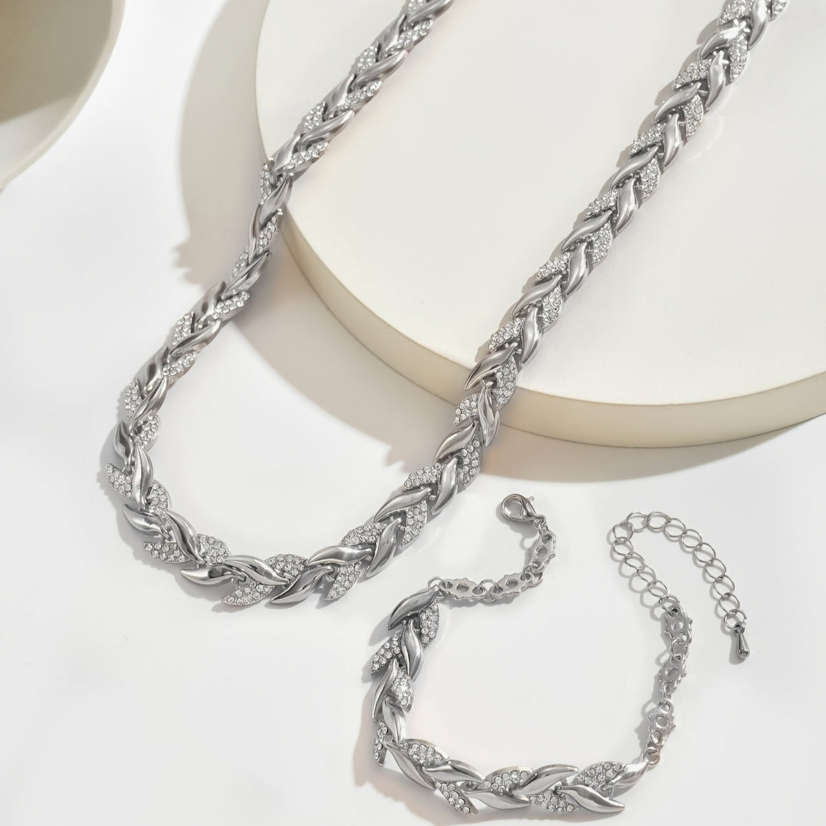 The Elegant Glass Rhinestone Fish Tail Set