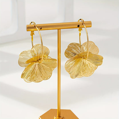 Oversized Gold Hollow Earrings