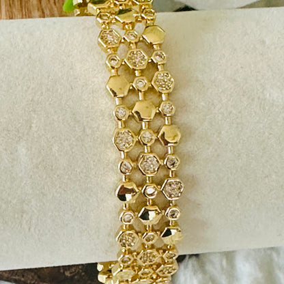 Gavriella Hexogonal Cuff Bracelet