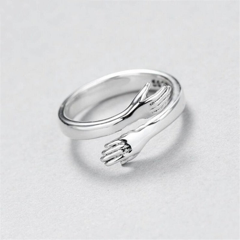 Minimalist Silver Hug Ring