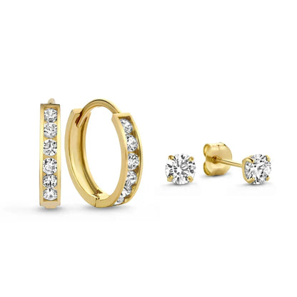 Brianne Gold Earrings with Stones