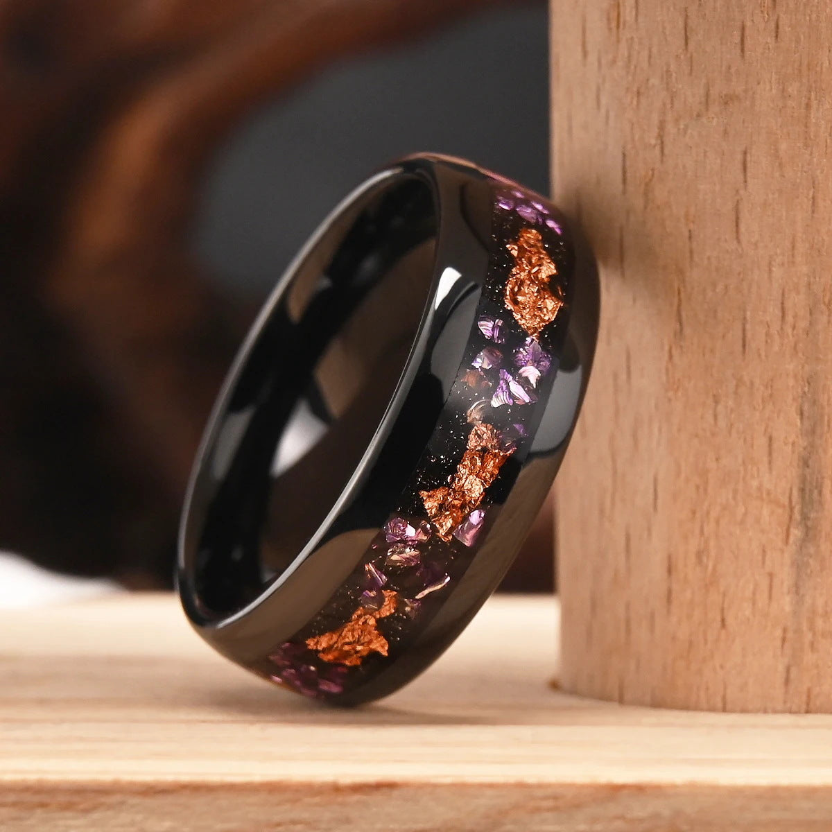 Ember Amethyst Inlay Ring