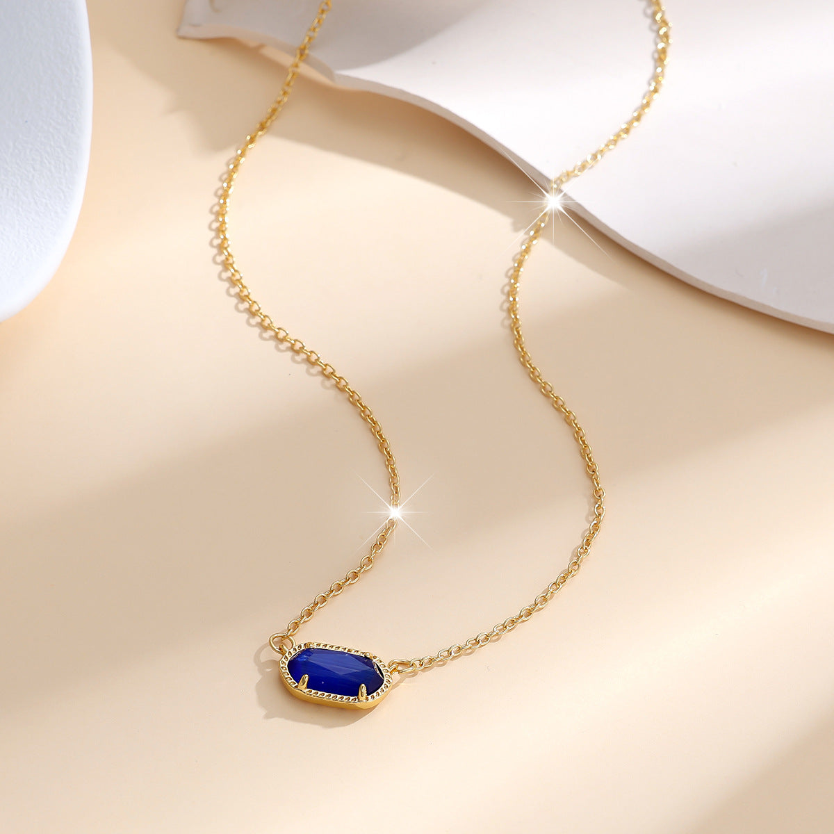 Classic Oval Sapphire Necklace