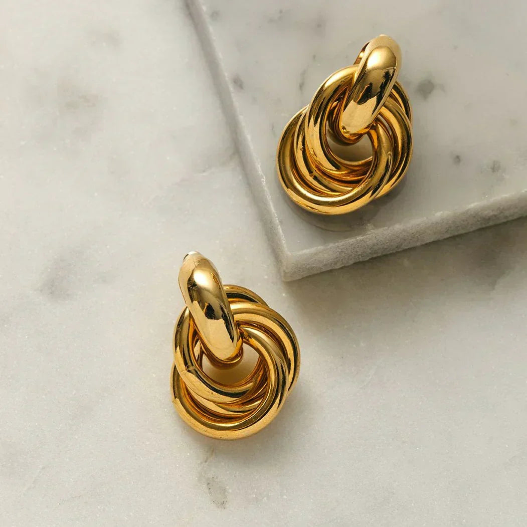 Interlocking Earrings - Gold