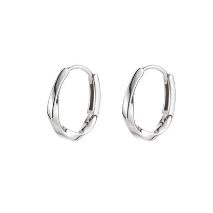 Sterling Silver Round Inlay Earrings