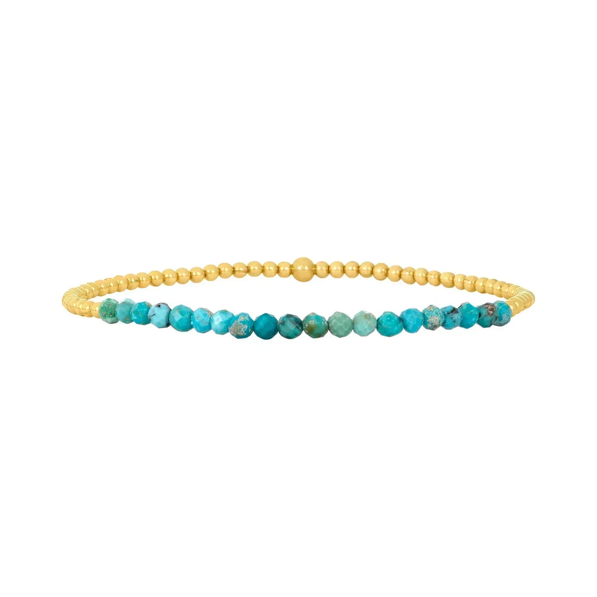 Chic Gold Turquoise Beaded Bracelet