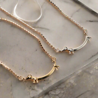 Gold-Tone Dachshund Necklace