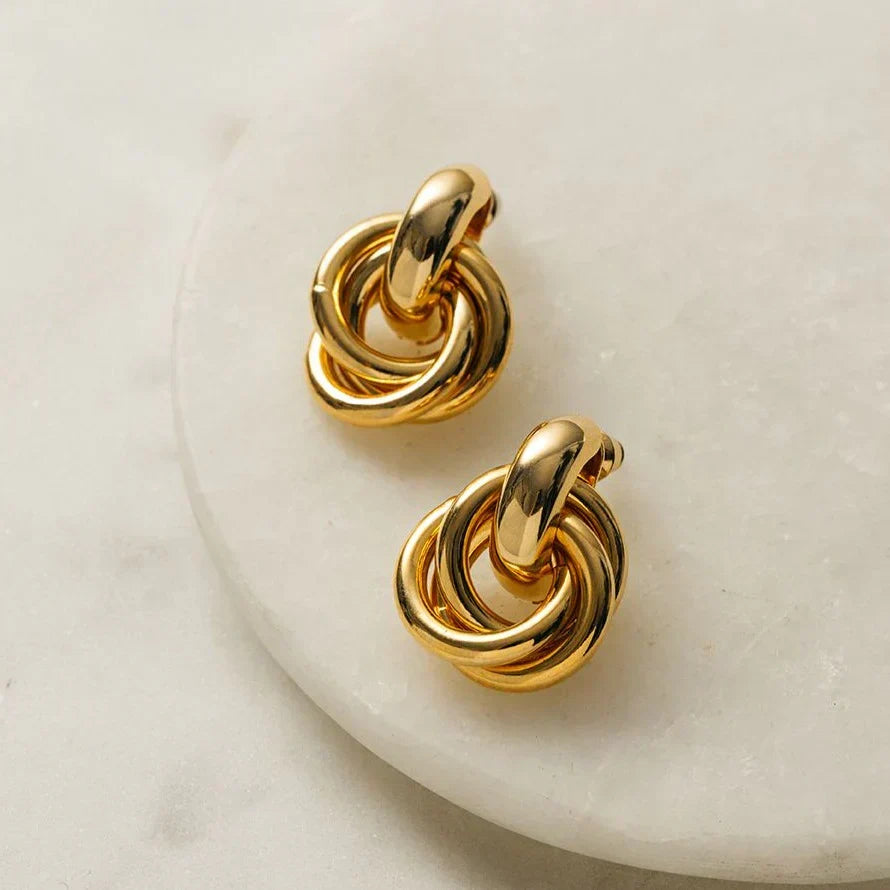 Interlocking Earrings - Gold