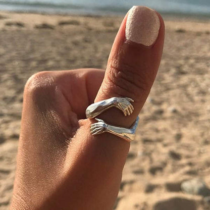 Minimalist Silver Hug Ring