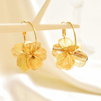 Oversized Gold Hollow Earrings