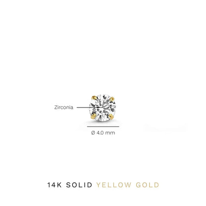 Moon Stone Stud Earrings