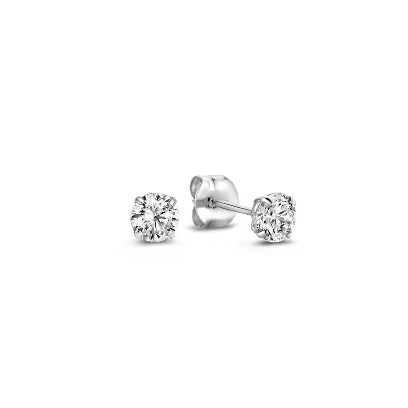 Moon Stone Stud Earrings