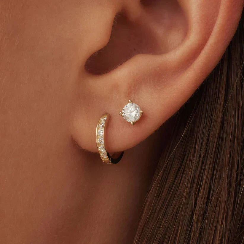 Brianne Gold Earrings with Stones