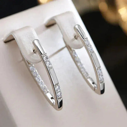 Challenging Earrings with Zirconia Stones