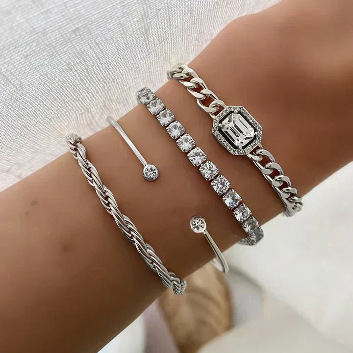 The Calvina Bracelet Set | Gold